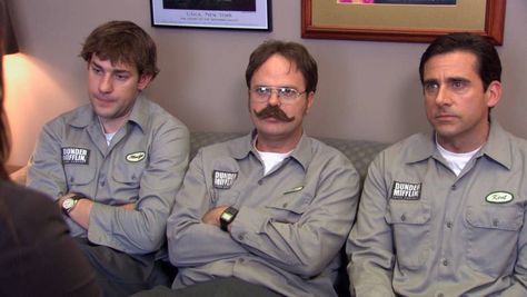 Jim And Dwight, Friendship Moments, Dwight Schrute Quotes, The Office Jim, The Office Dwight, Office Jokes, The Office Show, Uniform Costume, Jim Halpert