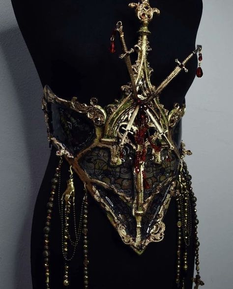 Joyce Spakman, Vampire Accessories, Valentine Outfits, Vampire Fashion, Fashion Corset, Corset Fashion, Fantasy Jewelry, Fantasy Clothing, Body Jewellery