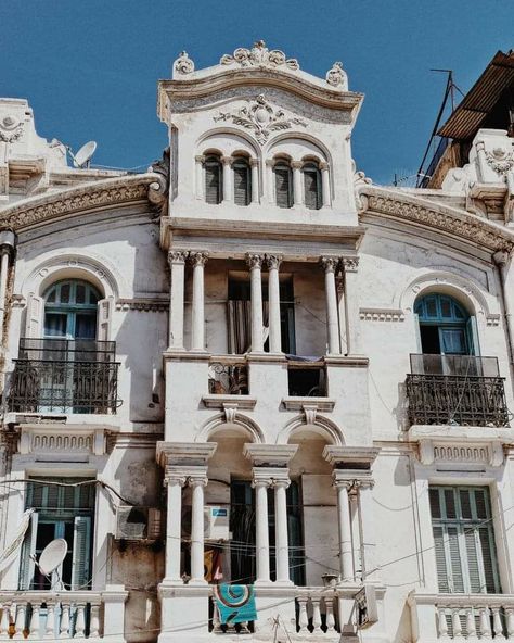 we can't get enough of our exquisite promenade along #Tunis' Open Air Museum of #Architecture.. Here we stop in awe at this delicate piece of art, captured and.. immortalized by Wildtunis Ben Saidane, from #Tunisia.. Stay beautiful! Tunisian Aesthetic, Open Air Museum, Air Museum, Jewish Culture, French Architecture, Colonial Architecture, Carthage, Botanical Beauty, Traditional Interior