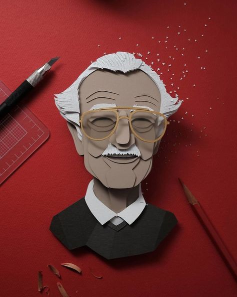 Artist Shows Off His Incredible Paper Work Skills By Recreating Famous Pop Culture Characters | Bored Panda Blond Amsterdam, Scanncut Projects, Cut Out Art, Paper Cutout Art, 3d Paper Art, Cardboard Sculpture, Layered Art, Paper People, Cardboard Art