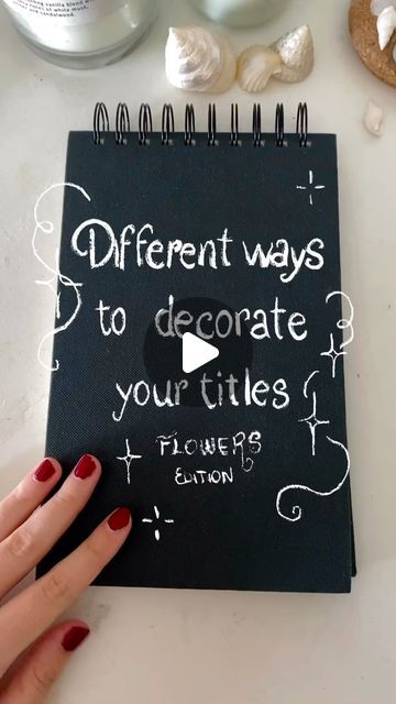 𝓣𝑎𝑛𝑖𝑎 𝓕𝑜𝑛𝑡𝑎𝑛𝑒𝑡 on Instagram: "Different ways to decorate your titles 𖤣.𖥧.𖡼.⚘" Art Astethic, Front Cover Design, Title Pages, Song Lines, Story Titles, Best Song Lines, Journal 3, Title Page, Book Title