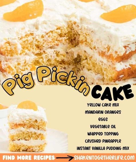 Pig Pickin Cake Recipe Pioneer Woman, Pick Lickin Cake, Pig Picking Layer Cake, Pig Pickin Cake Recipe Easy, Pig Lickin Cake, Pig Picking Sheet Cake, Pig Poke Cake, Pig Picking Cakes, Pig Lickin Good Cake Recipe Simple