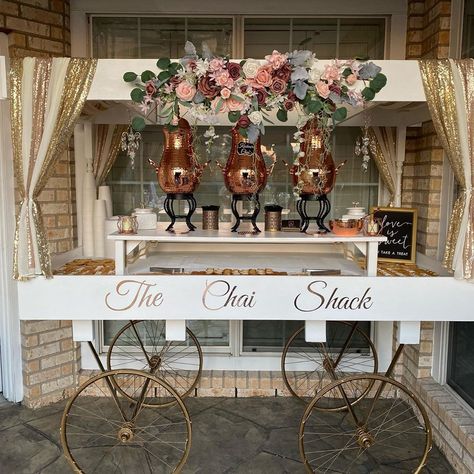 The Chai Shack (@thechaishackk) posted on Instagram • Oct 20, 2020 at 8:46pm UTC Chai Station Wedding, Chai Shop Interior, Chai Cart Wedding, Chai Station, Indian Tea Stall Design, Chai Stall, Chai Cart, Doodh Patti Chai, Chai Coffee