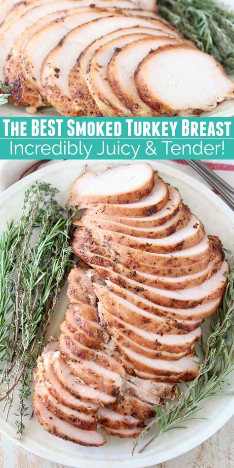 Apple Cider Brined Turkey, Smoked Turkey Breast Recipe, Brined Turkey Breast, Turkey Tenderloin Recipes, Brined Turkey, Juicy Turkey, Slow Cooker Turkey Breast, Smoked Turkey Recipes, Turkey Tenderloin