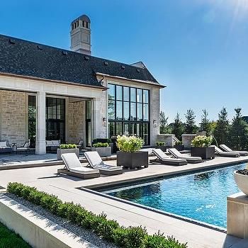 Moderne Have, French Style Homes, Passive House, Luxury Homes Dream Houses, Outdoor Swimming, Dream House Exterior, House Goals, Family House, Backyard Pool