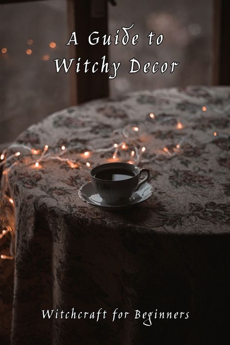 Incorporate witchy elements into your decor for a stunning and empowering home that reflects your spirituality. From crystals to herbs to candles, this post offers tips on finding budget-friendly options, infusing intention, and incorporating seasonal elements. Let's dive into the world of witchy decor! Metaphysical Home Decor, Witchcore Kitchen Aesthetic, Witches Room Decor, Witchy Mobile Home, Witch Kitchen Decor Ideas, Subtle Witchy Decor, Farmhouse Witch Aesthetic, Witchy Fireplace Mantle Decor, Diy Kitchen Witch Decor