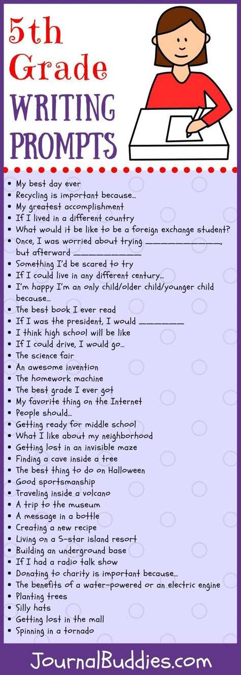 No matter what their individual interests may be, these 5th-grade writing prompts are sure to be a positive addition to the day for every student! 5th Grade Writing Prompts, Fifth Grade Writing, 5th Grade Activities, Fun Writing Prompts, 5th Grade Writing, 5th Grade Ela, Teaching 5th Grade, Homeschool Writing, 4th Grade Writing