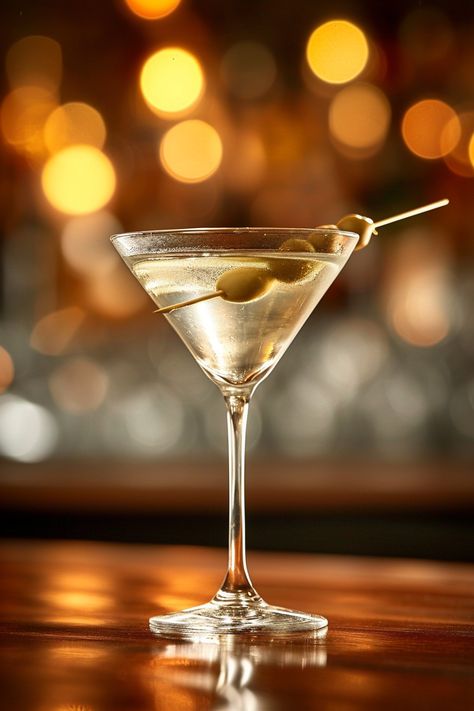 The Perfect Dry Martini Recipe - A Classic and Refreshing Cocktail in Just a Few Simple Steps #cocktails #cocktailflavors Dry Martini Recipe, American Cocktails, Olive Brine, Classic Martini, Classic Appetizers, Dry Martini, Classic Cocktail Recipes, Cocktail Bitters, Vodka Martini