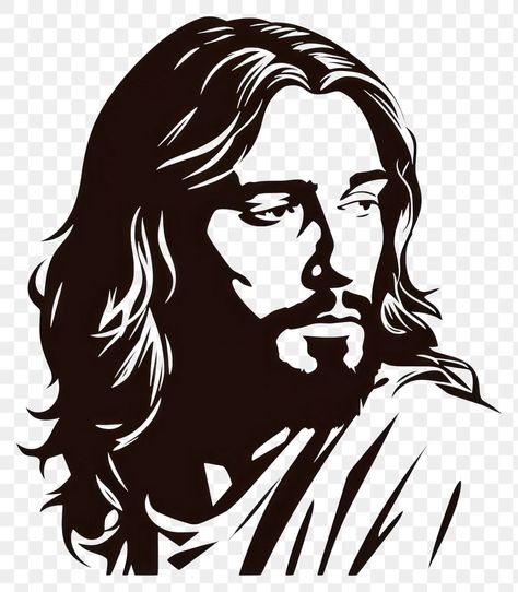 Guitar Stencil, Jesus Stencil, Portrait Stencil, Jesus Silhouette, Jesus Christ Drawing, Jesus Sketch, Jesus Drawing, Jesus Love Images, Jesus Christ Illustration