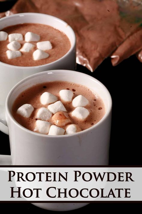 Protein Hot Chocolate [Protein Powder Hot Chocolate Mix] Bariatric Hot Drinks, Diy Protein Hot Chocolate, Hot Chocolate With Protein Powder, Hot Protein Drink Recipes, Protein Hot Cocoa, Thm Hot Chocolate, Hot Protein Shake, High Protein Hot Chocolate, Healthy Hot Chocolate Mix Recipe Dry