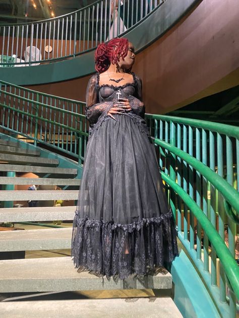 gothic dress / goth Gothic Midi Dress, Pastel Goth Dress Formal, Black Dresses Goth, Alt Wedding Dress Aesthetic, Goth Sweet 16 Dress, Goth Dresses Prom, Goth Grad Dress, Gothic Fairy Dress, Goth Prom Dress Plus Size