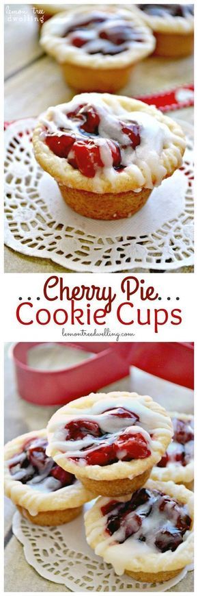 Cherry Pie Cookies, Cookie Cups Recipe, Dessert Oreo, Cookie Christmas, Cherry Desserts, Bite Size Desserts, Cherry Recipes, Oreo Dessert, Cookie Cups