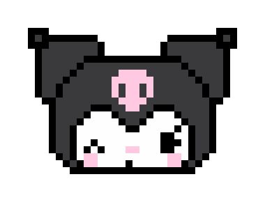 Diy Kuromi, Pixel Art Maker, Square Drawing, Pixel Png, Kawaii Cross Stitch, Hello Kitty Crochet, Ios Layout, Pigs Fly, Easy Pixel Art