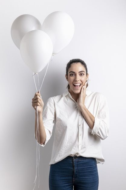 Holding Balloons Photography, Holding A Balloon Reference, Person Holding Balloon, Holding Balloons Drawing, Jumpsuit Poses, Sun Moodboard, Artist Headshots, Feet Whitening, String Balloons