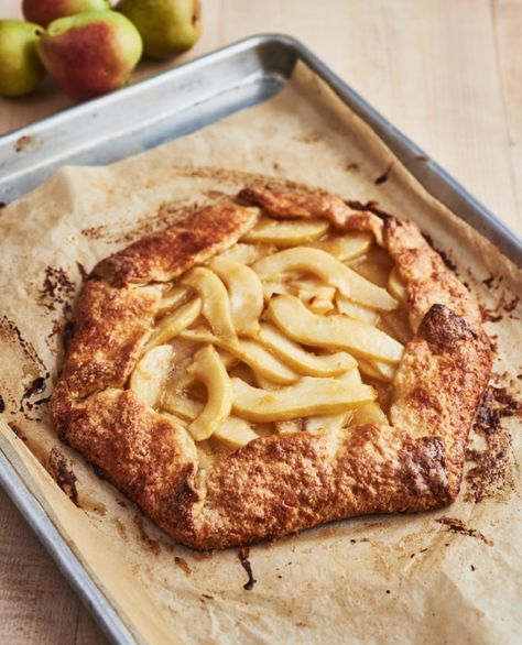 Just wanted to share this delicious recipe from Lidia Bastianich with you - Buon Gusto! Rustic Pear Crostata Pear Crostata Recipe, Pear Crostata, Tiny Tarts, Lidias Italy Recipes, Pear Desserts, Lidia's Recipes, Italy Recipes, Italian Baking, Crostata Recipe