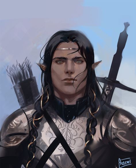 Dnd Elves, Male Elf, Elf Warrior, Elf Characters, Middle Earth Art, Elves Fantasy, Elf Art, Wood Elf, Fantasy Inspiration