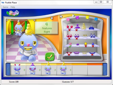 Purple Place Game | Windows 7 Games Purble Place - How to Play Purble Shop - Tips and ... Windows 7 Nostalgia, Purble Place Game, 2000s Games Aesthetic, Purple Place Game, Windows 7 Aesthetic, Purple Place, Right In The Childhood, Nostalgic Pictures, Nostalgia Core