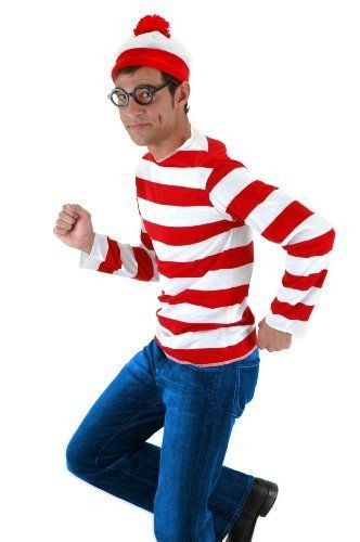 10 Easy Last Minute Halloween Costumes for Lazy People - RedFlagDeals.com Where's Waldo Costume, Waldo Costume, Red White Striped Shirt, Easy College Halloween Costumes, Mens Fancy Dress, Fancy Dress Halloween Costumes, Where's Waldo, Diy Kostüm, College Halloween