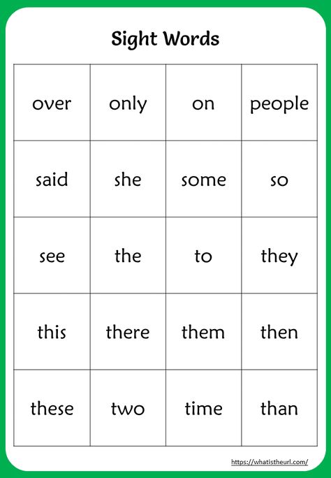 Side Words For Kindergarten, Worksheets For Grade 2, Words For Kindergarten, Kindergarten Word Families, Word Reading, Kindergarten Coloring, Kindergarten Coloring Pages, Sight Word Cards, English Activities For Kids