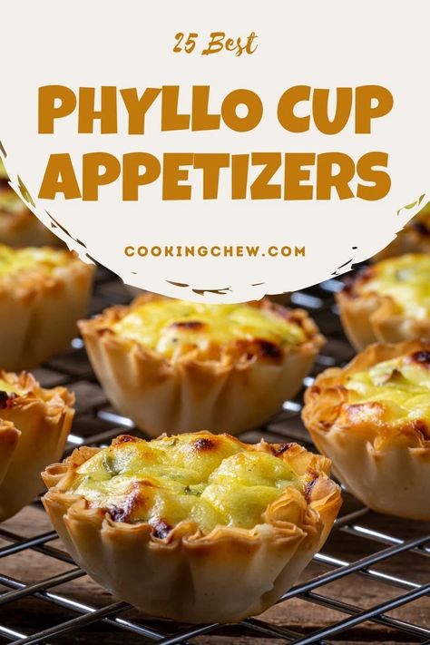 Phyllo Cup Appetizers, Phyllo Appetizers, Cup Appetizers, Mini Food Appetizers, Phyllo Dough Recipes, Phyllo Recipes, Puff Pastry Appetizers, Phyllo Cups, Pastry Appetizer