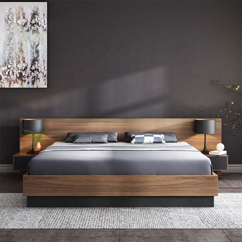 Modern King Bed, Japanese Style Bed, Modern Bedroom Furniture Sets, Bed Designs With Storage, Simple Bed Designs, Tatami Bed, Bedroom Pop Design, Cama Queen Size, Double Bed Designs