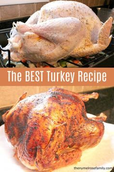 The Best Turkey Recipe that is simple and easy enough for beginners. Crispy on the outside while tender and juice on the inside. #themelrosefamily #thanksgivingrecipe #turkey #roastturkey #thanksgivingturkey Turkey Brine Recipes Easy, Best Roasted Turkey, Best Turkey Recipe, Perfect Roast Turkey, Cajun Turkey, Whole Turkey Recipes, Easy Turkey Recipes, The Best Turkey, Turkey Brine Recipes