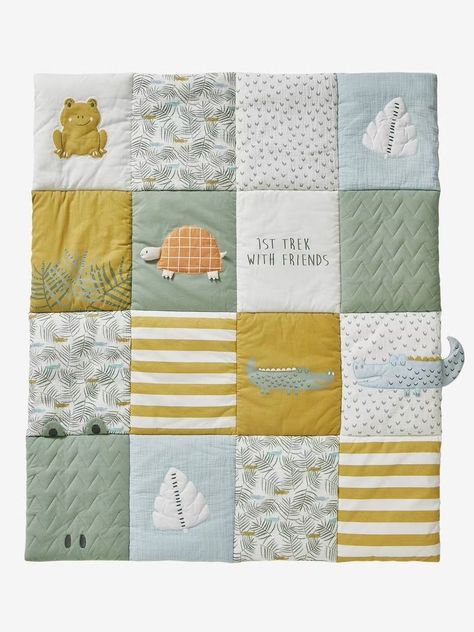 Patchwork Baby Blanket, Padded Play Mat, Cot Blankets, Diy Bebe, Patchwork Baby, Baby Quilt Patterns, Baby Mat, Quilt Baby, Baby Play Mat