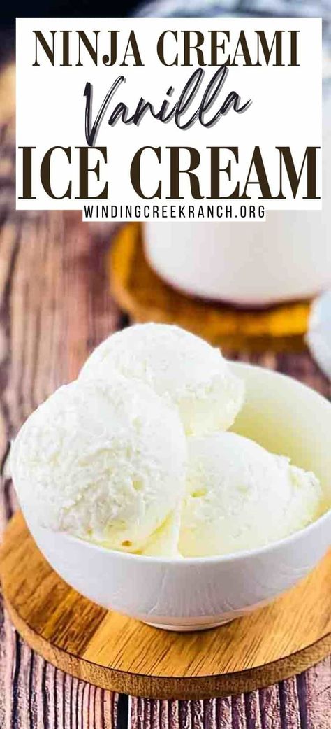 Ninja Creami Vanilla Ice Cream Recipe Protein Powder Ice Cream, Ninja Creami Vanilla Ice Cream, Ninja Ice Cream Recipes, Ninja Creami Recipe, Ninja Creami Ice Cream Recipes, Homemade Ice Cream Recipes Machine, Ninja Ice Cream Recipe, Ninja Ice Cream, Ice Cream Recipes Machine