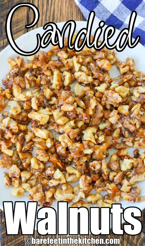 Candied Walnuts Sugared Walnuts For Salad, How To Candy Walnuts For Salad, Walnuts For Salad, Walnuts Candied, Walnut Recipes Dessert, Healthy Homemade Salad Dressing Recipes, Candied Walnuts For Salad, Candied Walnut Recipe, Homemade Salad Dressing Healthy