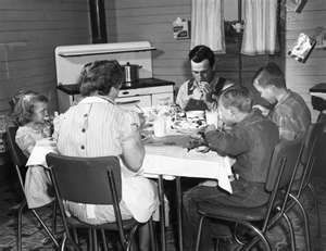 Families eating together at the table without the TV on..My family did this at every meal when I was growing up. I think it is a good thing. Eating Together, Eat Together, Family Table, Those Were The Days, I Remember When, At The Table, The Old Days, Happy Memories, San Pedro