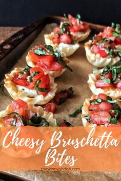 Bruschetta Bites, Soup Shots, Fresh Bruschetta, Favorite Party Appetizers, Caprese Bites, Individual Appetizers, Small Bites Appetizers, Mini Appetizers, Herb Cheese