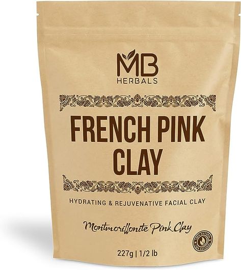 Amazon.com: MB Herbals French Pink Clay 8 oz / 0.5 LB | Montmorrillonite Pink Clay (French Rose Clay) | Mild, Hydrating Clay for Sensitive, Matured & Acne-Prone Skin - Packing May Vary : Beauty & Personal Care Neem Powder, French Pink Clay, French Green Clay, French Pink, French Green, French Rose, Green Clay, Pink Clay, Soap Recipes