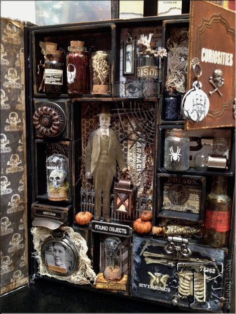 Halloween Shadow, Halloween Shadow Box, Halloween Apothecary, Carte Halloween, Halloween Miniatures, Shadow Box Art, Altered Boxes, Halloween Boys, Halloween Projects