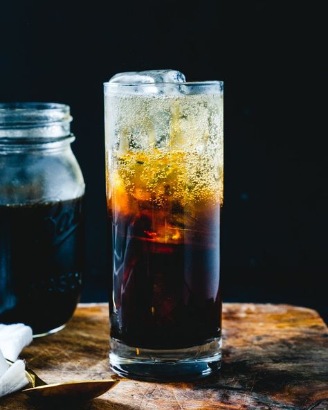 Carbonated Drink Recipes, Making Soda At Home, Brain Coffee, Moka Pot Coffee, French Press Cold Brew, Iced Drinks Recipes, Nitro Coffee, A Couple Cooks, Coffee Soda