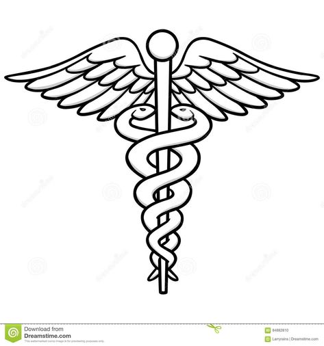 Healthcare Tattoo, Caduceus Tattoo, Caduceus Symbol, Medical Tattoo, Nurse Tattoo, Clinic Logo, Medical Symbols, Medical Logo, Symbol Tattoos