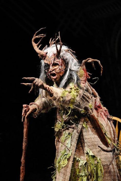 Angela Robinson as Witch in the Alliance Theatre production of Into the Woods. Costume design by Lex Liang.: Baba Yaga, Theatre Costumes, Stage Makeup, Witch Costume, A Fairy Tale, Into The Woods, Costume Makeup, Makeup Designs, Indiana Jones