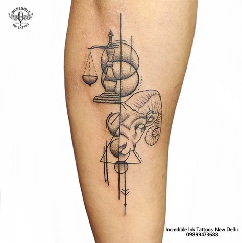 #aries #libra #ariestattoo #libratattoo #geomatricaltattoo contact us for Tattoos 09899473688 Libra And Aries Tattoo Together, Libra Aries Tattoo, Libra And Aries Tattoo, Aries And Libra Tattoo Combined, Aries And Libra Tattoo, Aries Libra Tattoo, Tattoo For Aries, Geometrical Tattoo, Galaxy Tattoo Sleeve