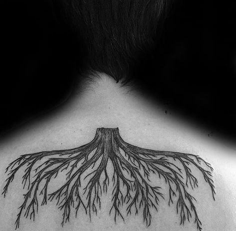 Root Tattoo, Tree Roots Tattoo, Small Mandala Tattoo, Roots Tattoo, Upper Back Tattoos, Tattoo Back, Small Flower Tattoos, Tattoo Script, Sleeve Tattoos For Women