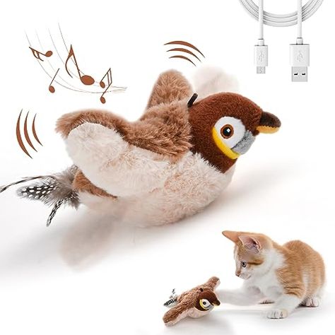 Flapping Bird, Flappy Bird, Indoor Cats, Interactive Cat Toys, Indoor Dog, Catnip Toys, Indoor Play, Gentle Touch, Bird Toys