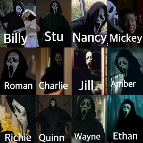 All The Ghostface Killers, Scream 3 Ghostface, Ghostface X Y/n, Mickey Scream, Scream Killers, Scarie Movie, Scream Videos, Scream Characters, Ghost Face Mask