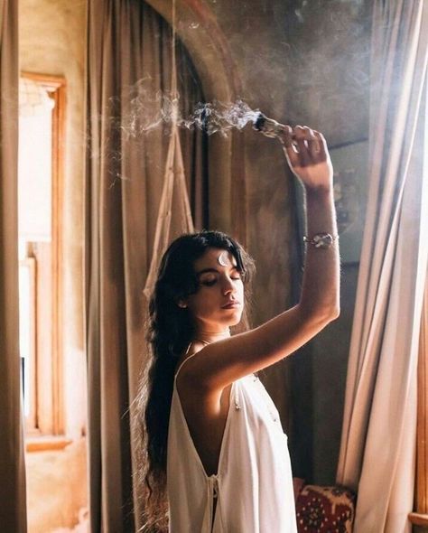 Spiritual Photos, Yoga Photoshoot, Sage Smudge, Sandalwood Incense, Mode Hippie, Women's Circle, Branding Photoshoot Inspiration, Sacred Feminine, Goddess Energy