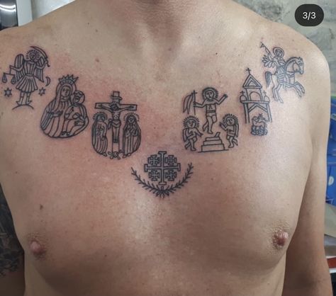 Holy Tattoos, Saint Tattoo, Icon Tattoo, Catholic Tattoos, Bible Tattoos, Russian Tattoo, Medieval Tattoo, Mary Tattoo, Flash Tattoo Designs