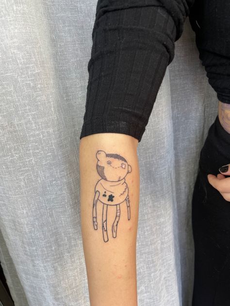 Teddy Bear Tattoo, Adventure Time Tattoo, Tarot Tattoo, M Tattoos, Sak Yant Tattoo, Bear Tattoo, Time Tattoos, Tattoo Outline, Black Ink Tattoos