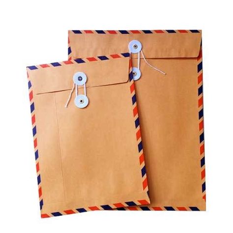 Long live snail mail!  String & Button airmail envelopes I am ABSOLUTELY IN LOVE with these!!! Handmade Gifts Paper, Airmail Envelopes, Gifts Paper, Eco Products, Office Stationary, Vintage Numbers, Packaging Tape, You've Got Mail, Paper Vintage