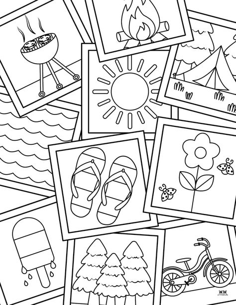 Choose from 100 unique summer coloring pages for endless coloring fun for those lazy hazy summer days. 100% FREE. Print from home! Free Summer Coloring Sheets, Summer Colouring Pages, June Coloring Pages, Vacation Coloring Pages, American Flag Coloring Page, Summer Coloring Sheets, Summer Packet, Printable Flower Coloring Pages, Beach Coloring Pages