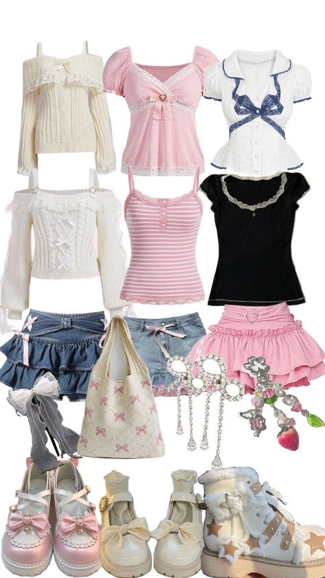 Here are some ideas for your Shojo girl fits!💞 Shojo Girl Style, Shein Shoujo Outfits, Shojo Girl Outfit Summer, Shojo Outfit Ideas, Shojo Girl Outfit Winter, Shoujo Outfit Ideas, Shoujo Aesthetic Outfits, Shojo Fashion, Shojo Girl Outfit