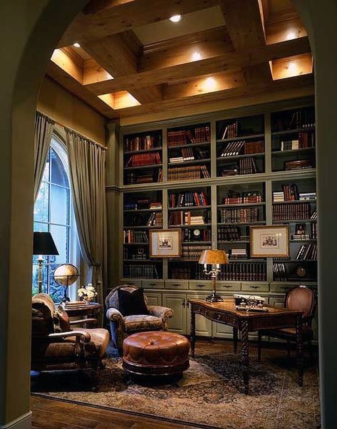 90 Home Library Ideas For Men - Private Reading Room Designs Reading Room Design, French Country Decorating Living Room, Home Library Rooms, French Country Living Room, Home Library Design, Reading Nooks, Country Living Room, Home Libraries, Study Rooms