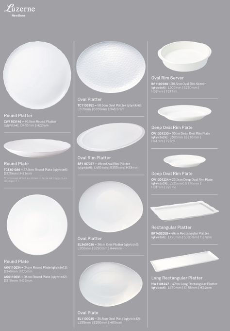 Buffet - Catalogue #Luzerne #Tableware #Ceramic #Plates Filipino Food Party, Organizing Room, Wedding Starters, Table Setting Etiquette, Buffet Plates, Tableware Ceramic, Cafe Inspiration, Starter Plates, Dining Etiquette