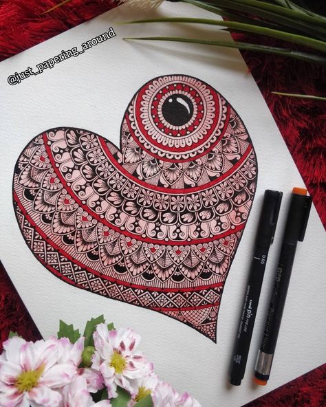 One of the four parts from my Playing Cards Mandala series #heartMandala #playingCardsSeries #playingCards #mandala #mandalaDesign Heart Mandala, Mandala Doodle, Street Art Artists, Mandela Art, Fashion Drawing Sketches, Mandala Art Therapy, Simple Mandala, Mandala Art Lesson, Mandala Artwork