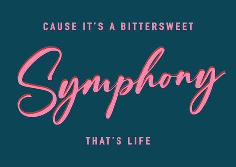 Bittersweet Symphony, Bitter Sweet Symphony, Song Lyric Print, The Verve, Lyric Poster, Song Lyric, Indie Rock, Home Interiors, Music Print